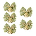 thumbnail image 1 of CUITING 15 Pieces Christmas Bow with Bells Mini Ribbon Bows Burlap Wreath Bows Wrapping Bows Hanging Xmas Wreath Bowknot Ornament for Christmas Tree Presents Decorations, 1 of 3