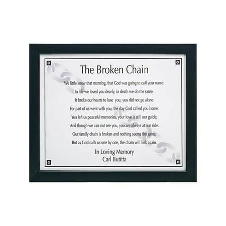 Personalized Memorial Plaque - The Broken Chain