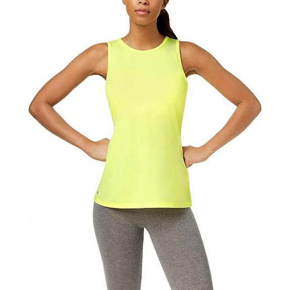 ID Ideology Womens Essentials Heathered Keyhole Back Tank Top Barbell XS