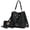 Black, variant on Callie Solid Bucket Handbag with matching Wallet by Mia K