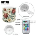 thumbnail image 6 of Kuiaobaty Flameless Votive Candles 4 Pcs LED Pillar Candle Tealights Long Lasting with Remote Timer for Indoor Outdoor Coastal Home Decoration Retro Leaf Rose Red Yellow Pattern, 6 of 7