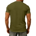 thumbnail image 5 of GrmtClth Shirt for Men Casual V Neck Top Comfy Short Sleeve T-Shirts Gym with Pocket Clothing Army Green S, 5 of 9