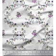 thumbnail image 1 of Soimoi Poly Georgette Fabric Butterfly & Wildflower Floral Print Fabric by the Yard 52 Inch Wide, 1 of 1