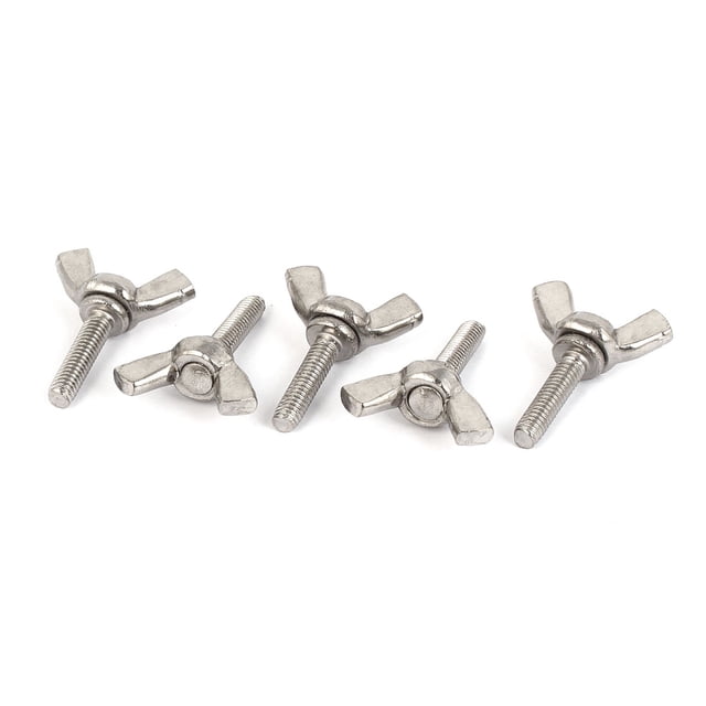 Tornillo mariposa de ala de acero inoxidable 304 métrico M4 0.7mm paso 5 piezas