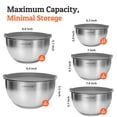 thumbnail image 3 of Juego de bowls mezcladores de acero inoxidable Priority Chef con tapas, 3 of 7