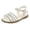 White, variant on enyan Toddler Girl Sandals Leather Kids Sandals - Natural Cork Footbed Non-Slip Slides for Kids - Lightweight Girls Sandals - Water-Resistant Girls Sandals,Pink,Size 11