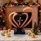 thumbnail image 1 of Hogar y cocina, Decoración del hogar, Adornos, Escultura de cruz de corazón de resina, decoración moderna de fe y romance, símbolos entrelazados, adorno de mesa para el hogar, oficina, decoración reli, 1 of 6