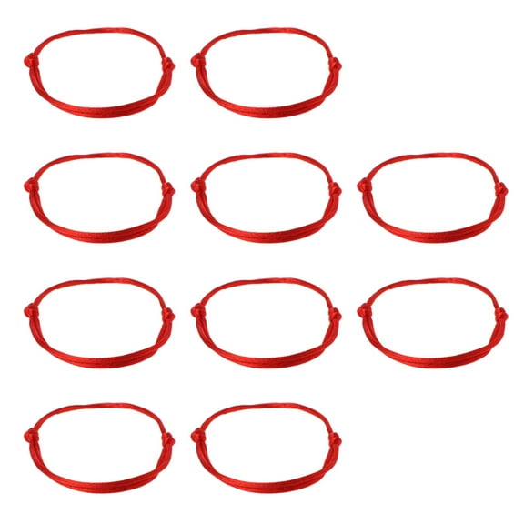 10Pcs Red String Bracelet Kabbalah for Protection Thread Handmade String Bracelets Good Luck Gift for Women Men Teen Fam