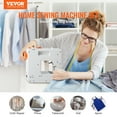thumbnail image 2 of VEVOR Sewing Machine, Portable Sewing Machine for Beginners with 38 Built-in Stitches & Reverse Sewing, Dual Speed Sewing Machine with Extension Table Foot Pedal, Accessory Kit Family Home Travel, 2 of 9
