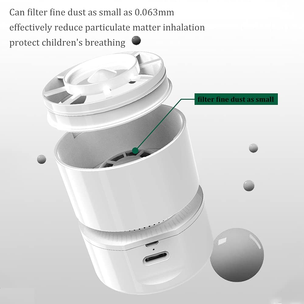 Mini Rechargeable Desk Vacuum Cleaner, Cordless Handheld Vacuum for Table Crumbs/Dust/Keyboard Cleaning at Home/Office/School/Car (White)