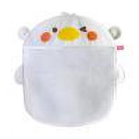Bolsa de malla de cesta con soporte para juguetes de succión lavable para almacenamiento de juguetes (pato blanco)