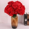 thumbnail image 2 of Flores de seda Faux Artificial Hydrangea Ramo  Decoración para rojo Gloria Flores artificiales, 2 of 9