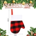 thumbnail image 2 of 10PCS Mini Christmas Mitten Stocking Red Buffalo Plaid Xmas Small Stockings with Plush Cuff Gift Treat Holder Bags Mini Hanging Decoration for Christmas Tree Wall Fireplace Party Supplies, 2 of 6
