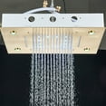 thumbnail image 6 of Color changing LED Rainfall&Waterfall Shower Head Gold Top Spray Ceiling Mounted, 6 of 10