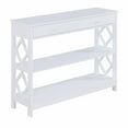 thumbnail image 2 of Convenience Concepts Diamond 1 Drawer Console Table with Shelves, White, 2 of 7