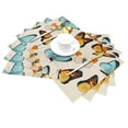 thumbnail image 2 of XMXT 4 Pcs PVC Woven Placemats, Vintage Colorful Butterfly Design Stain Resistant Anti-Skid Place Mats for Dining Table, 12 x 18 inches, 2 of 6