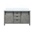 thumbnail image 3 of Lexora Home Marsyas 60" Quartz Top Double Vanity with Sinks in Ash Gray, 3 of 9