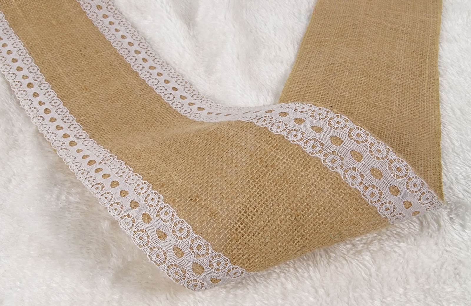 IBA Indianbeautifulart Solid Color Burlap Lace Wired Jute Trim Home Decor Gift Wrap For Crafting 10 Yards Ribbon-4 Inches