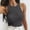 *Dark Gray, variant on ClodeEU Women's Ribbed Knit Crop Tank Top ,Casual Basic Sleeveless Crewneck Y2k Crop Tank for Summer Purple,Womens Plus L