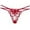 Wine, variant on Sexy Transparent Spicy Open Crotch Thong For Women With Low Waist And Seductive Charm Pearl Massage Japanese Hollowed Out T Shaped Underwear