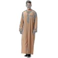 thumbnail image 2 of Hombres Mu Saudi Robe Kaftan Dubai Túnica Blusa Larga Top Thobe Ropa, 2 of 3