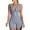 Blue, variant on Sevpuikl Women's V-Neck Ribbed Sleeveless Tummy Control Workout Bodycon Zip Front Jumpsuit Romper Solid Color One Piece Yoga Gym(Black,L)