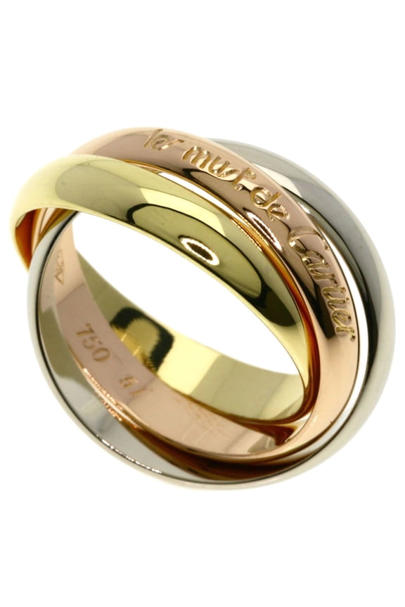 Pre-Owned Cartier Trinity #51 Ring - 18K Yellow Gold/18K White Pink Gold Women's CARTIER