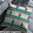 thumbnail image 2 of jejeloiu Tropical Desert Cactus Fabric by the Yard 10 Yards,Modern Geometric Stripes Room Decor Fabric by the Yard,Green Pink Yellow Sewing Fabric For Men Women,Super Cozy Room Decor, 2 of 6