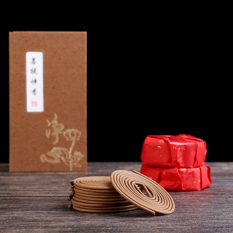 Zhuge 2-Hours Coil Incense Coil Incense with Gift Package for Mind Happy，Linden agarwood