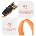 thumbnail image 2 of WSTEER Tie Down Strap Cargo Ratchet Lashing Strap Cargo Fixing Strap Luggage Cargo Buckle Strap(2 Meters), 2 of 6