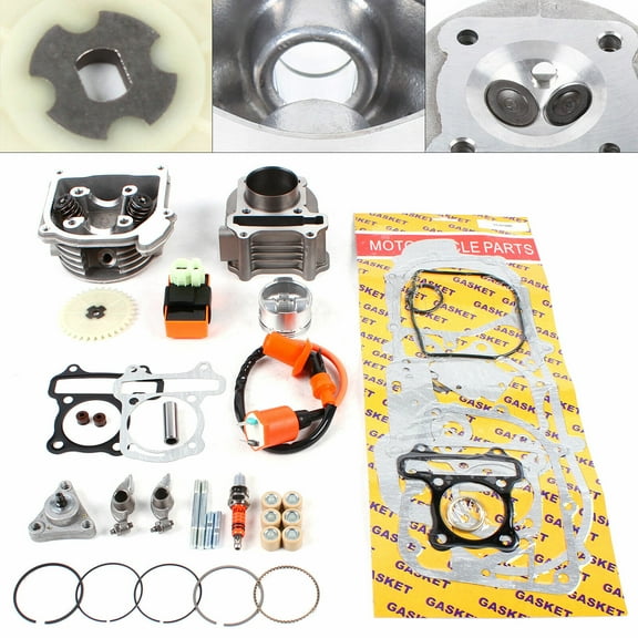 Cylinder Piston Kit Big Bore with Assembled Head for 139qmb & 1p39qmb / Gy6 100cc 4 Stroke Scooters