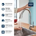 Grohe 30 205 2 Zedra 1.75 GPM Single Hole Pull Down Touch Activated