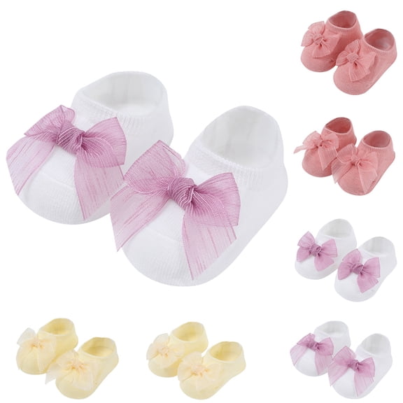 Hwmodou Children Kids Girls Socks Soft Bottom Toddler Shoes Socks Princess Socks Floor Socks Stretchy Thermal Fashion,0M-3Y