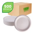 thumbnail image 4 of Eco-Products Renewable & Compostable Sugarcane Plates, 9", 500/Carton, 4 of 5