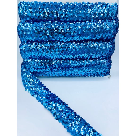 Trimplace Dior Blue 2" (5 Row) Stretch Sequin