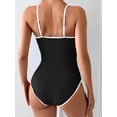 thumbnail image 3 of Olaglory Women's One Piece Swimsuit Tummy Control Slimming Bathing Suit for Women Color Block Adjustable Strap High Cut Swimwear, 3 of 6