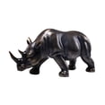 thumbnail image 3 of Tnarru Rhinoceros Statue Rhinoceros Sculpture Abstract Figurine Desk Decoration Ornament for Holiday Tabletop Bookcase Terrace Hotel Black, 3 of 8