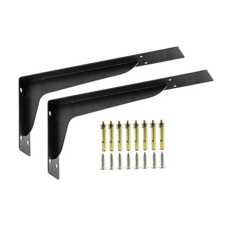 

1pair Shelf Bracket DIY Corner Brace Black Heavy Duty Modern Triangle Support