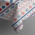 thumbnail image 5 of Christmas Square Tablecloth 42x42 Inch – Waterproof Polyester Printed Table Cover, Wrinkle Resistant & Washable for Kitchen Dining Picnic Party Decor, Single-v4-15, White, 5 of 6