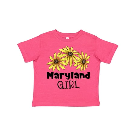 

Inktastic Maryland Girl Black Eyed Susans Flowers Gift Toddler Toddler Girl T-Shirt