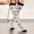 thumbnail image 5 of FORMRS Womens Knee High Socks Casual Long Thick Travel Daily Wear, 1 Pair, Red Nordic Christmas, 5 of 6