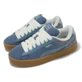 thumbnail image 1 of PU & MA Suede XL Denim Blue White Gum Men Unisex Casual Lifestyle Shoes 398397-01, 1 of 6