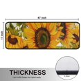 thumbnail image 5 of Kitchen Rugs Sets Of 2,Beige Calligraphy Sunflower Pattern Anti Fatigue Kitchen Mat Rugs Non Slip Washable,Decorative Kitchen Floor Mats for Kitchen,Sink,Laundry,17"x47"+17"x47", 5 of 5