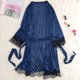 thumbnail image 4 of Ropa de dormir sexy para mujerconjunto de pijama con pantalón corto y top de encaje de seda (azul XL) Tmvgtek Para estrenar, 4 of 9