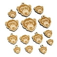 thumbnail image 1 of Chimpanzee Primate Ape Wood Mini Charms Shapes DIY Craft Jewelry - With Hole - 18mm (17pcs), 1 of 7