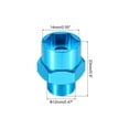 thumbnail image 2 of Uxcell Wheel Hex Hub Adapter with M4 Threaded Axle,12mm to 17mm for 1/10 RC Car Upgrade 1/8 Tires (Sky Blue), 2 of 6