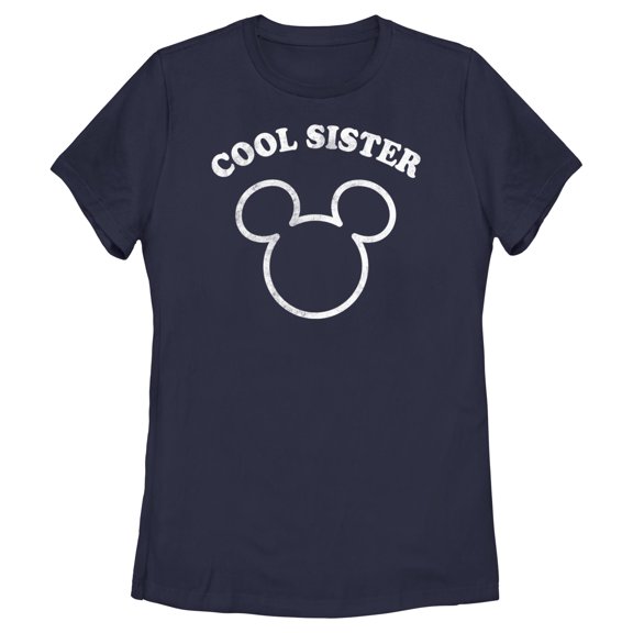 Women's Mickey & Friends Distressed Cool Sister Graphic T-Shirt