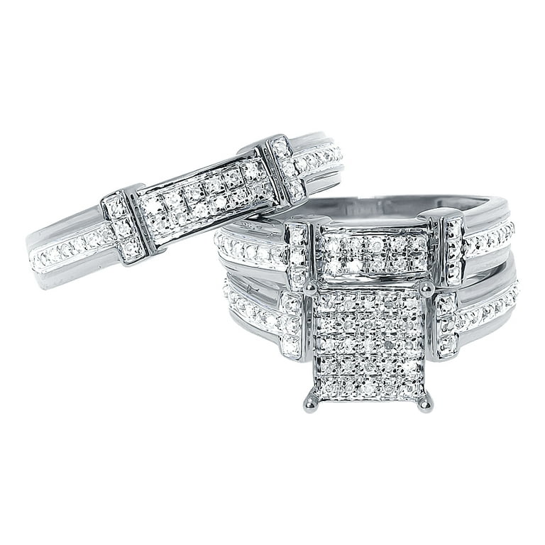 LADIES TRIO SET 0.50CT ROUND DIAMOND 10K YELLOW GOLD LADIES TRIO SET 0.50CT ROUND DIAMOND 10K YELLOW GOLD