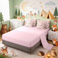 thumbnail image 4 of Erosebridal Farm Animals Twin Bedding for Girls, Tractor Bedding Comforter Set, Pink Reversible 7-Piece, 4 of 6