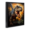 thumbnail image 2 of Stupell Industries Bohemian Angry Dinosaur Roaring Black Floating Frame Canvas Art, 18 x 18, by Creative Studio, 2 of 8